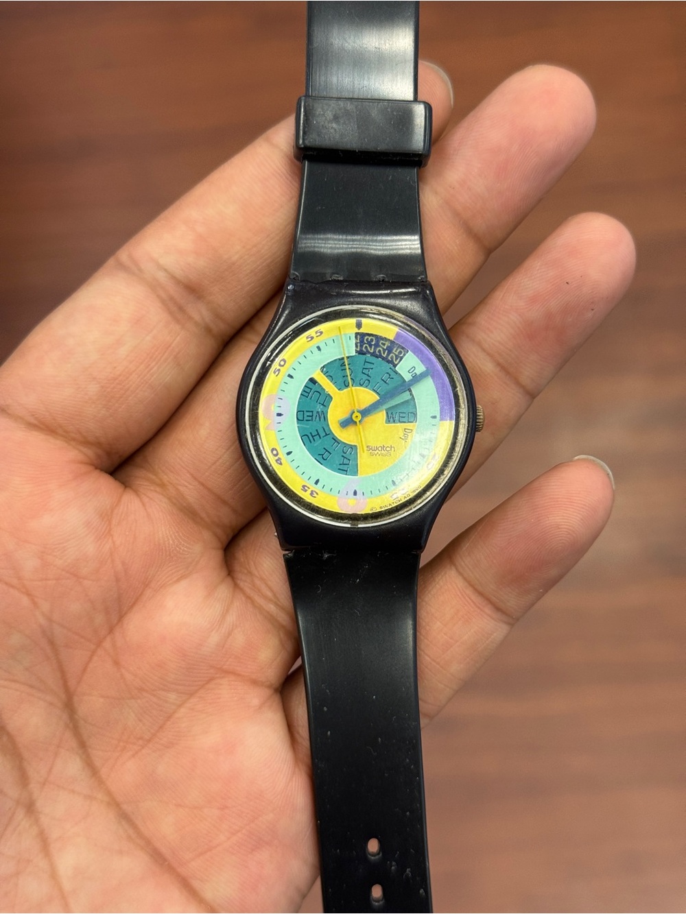 Swatch sky chart Black strap  Watch with Multicolor Dial unisex